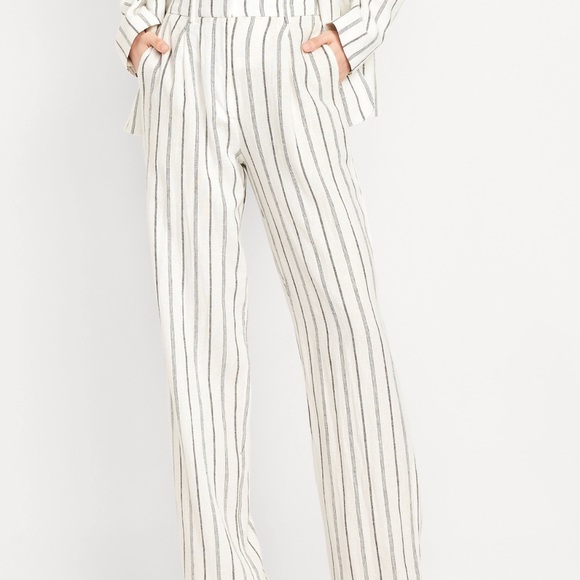 Old Navy White and Black Wide Leg Pants - Picture 1 of 6